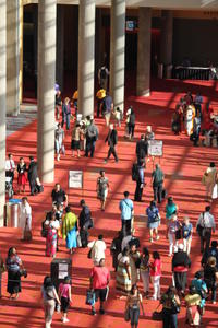 Sometimes there were a few people in the halls